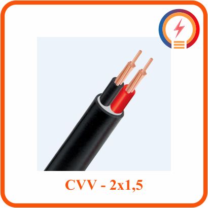  Cáp điện lực hạ thế Cadivi CVV - 2x1,5 - 300/500V 