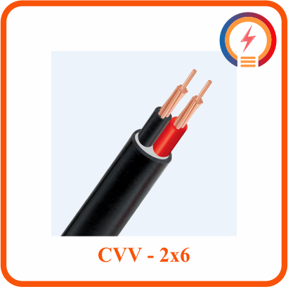  Cáp điện lực hạ thế Cadivi CVV - 2x6 - 300/500V 