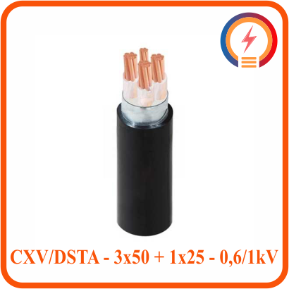  Dây Cadivi CXV/DSTA - 3x50 + 1x25 - 0,6/1kV 