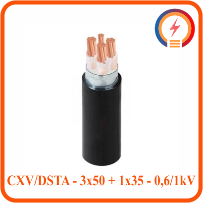  Dây Cadivi CXV/DSTA - 3x50 + 1x35 - 0,6/1kV 