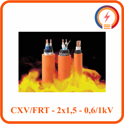  Cáp chậm cháy Cadivi CXV/FRT - 2x1,5 - 0,6/1 kV 