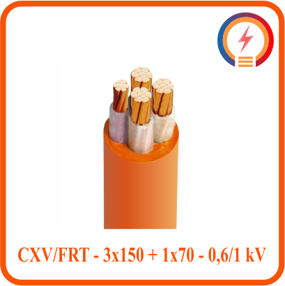  Cáp chậm cháy Cadivi CXV/FRT - 3x150 + 1x70 - 0,6/1 kV 