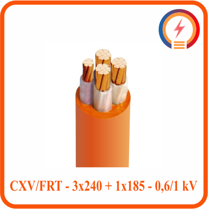  Cáp chậm cháy Cadivi CXV/FRT - 3x240 + 1x185 - 0,6/1 kV 