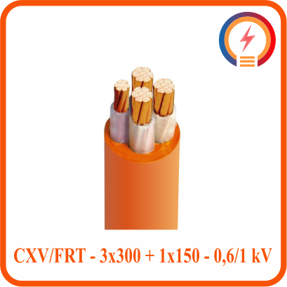  Cáp chậm cháy Cadivi CXV/FRT - 3x300 + 1x150 - 0,6/1 kV 