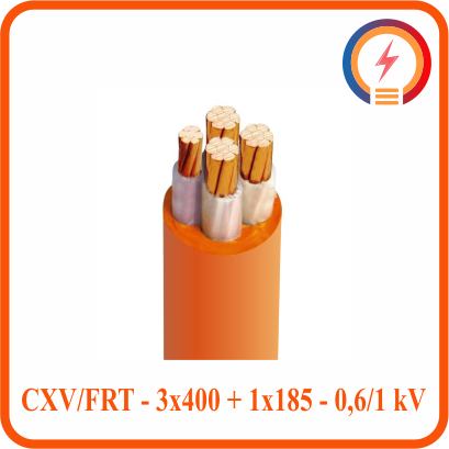  Cáp chậm cháy Cadivi CXV/FRT - 3x400 + 1x185 - 0,6/1 kV 