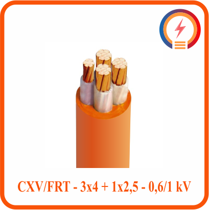  Cáp chậm cháy Cadivi CXV/FRT - 3x4 + 1x2,5 - 0,6/1 kV 