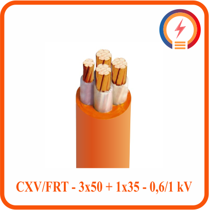  Cáp chậm cháy Cadivi CXV/FRT - 3x50 + 1x35 - 0,6/1 kV 