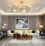  Đèn Chùm Phân Tử Gold 9308-12 