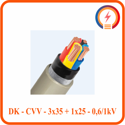  Dây Cadivi DK­­­-CVV - 3x35 + 1x25 - 0,6/1 kV 