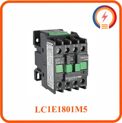  Contactor 3P 18A 380V LC1E1801M5 Cuộn hút 220AC Schneider 