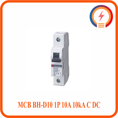  Cầu Dao Tự Động Một Chiều MCB BH-D10 1P 10A 10kA C DC Mitsubishi 