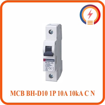  MCB BH-D10 1P 10A 10kA C N Mitsubishi 