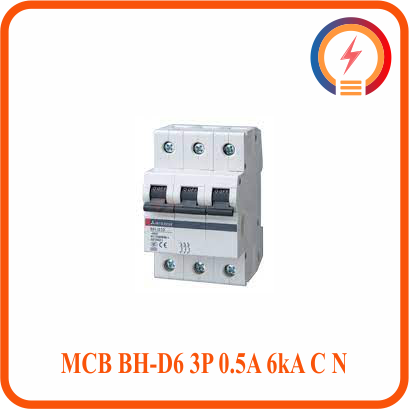  Cầu Dao Tự Động MCB BH-D6 3P 0.5A 6kA C N Mitsubishi 