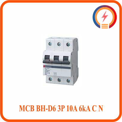  Cầu Dao Tự Động MCB BH-D6 3P 10A 6kA C N Mitsubishi 