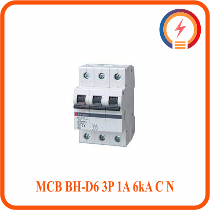  Cầu Dao Tự Động MCB BH-D6 3P 1A 6kA C N Mitsubishi 