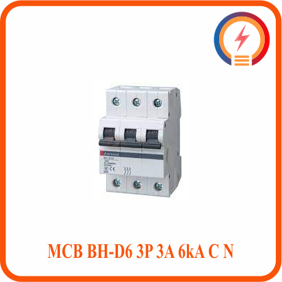  Cầu Dao Tự Động MCB BH-D6 3P 3A 6kA C N Mitsubishi 