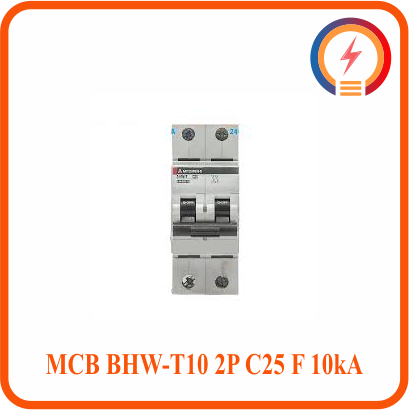  Cầu Dao Tự Động MCB BHW-T10 2P C25 F 10kA Mitsubishi 