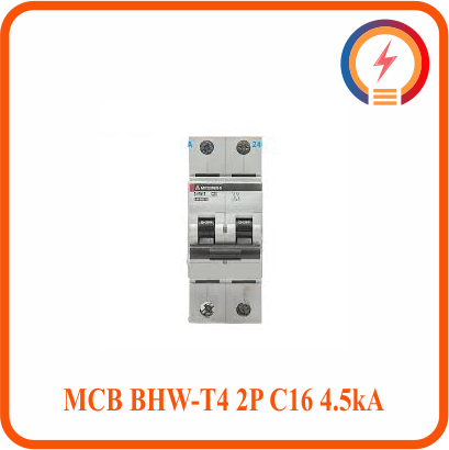  Cầu Dao Tự Động MCB BHW-T4 2P C16 4.5kA Mitsubishi 