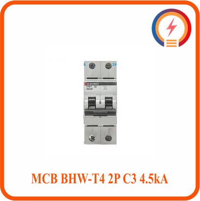  Cầu Dao Tự Động MCB BHW-T4 2P C3 4.5kA Mitsubishi 