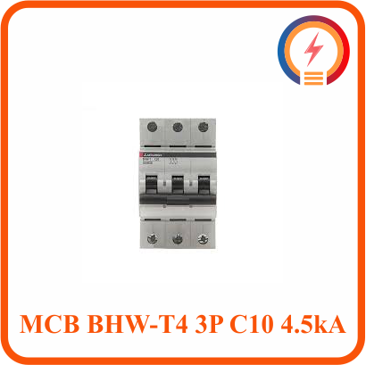  Cầu Dao Tự Động MCB BHW-T4 3P C10 4.5kA Mitsubishi 