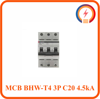  Cầu Dao Tự Động MCB BHW-T4 3P C20 4.5kA Mitsubishi 