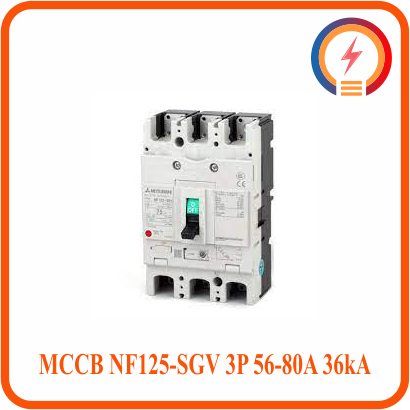  MCCB NF125-SGV 3P 56-80A 36kA Mitsubishi 