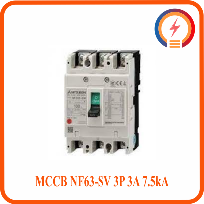  MCCB NF63-SV 3P 3A 7.5kA Mitsubishi 