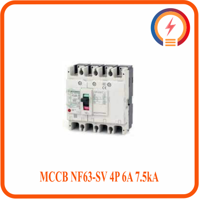  MCCB NF63-SV 4P 6A 7.5kA Mitsubishi 