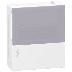  Tủ Điện Nhựa Nổi 8 Đường - MIP12108/ MIP12108T  - Cửa Trắng/Mờ - Schneider 