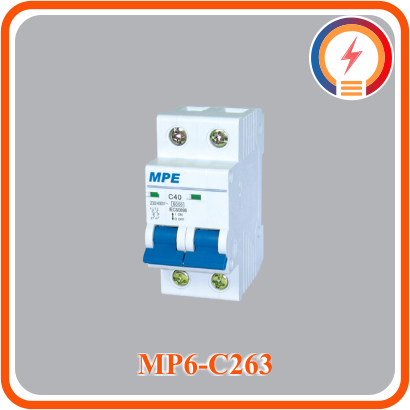  Cầu Dao 2 Cực 63A 6kA MPE MP6-C263 