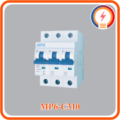  Cầu Dao 3 Cực 10A 6kA MPE MP6-C310 