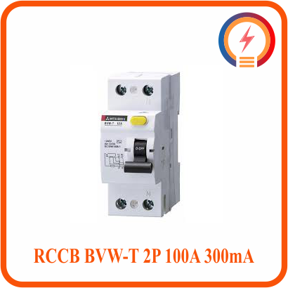  Cầu Dao Chống Rò RCCB BVW-T 2P 100A 300mA Mitsubishi 