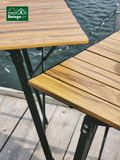  Bàn Dã Ngoại Flex Table Nhôm Vân Gỗ Nâng Hạ Chiều Cao 