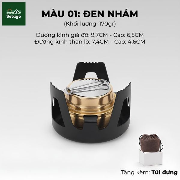  Bếp cồn cắm trại - Chất liệu xịn, đa dạng màu sắc và cực tiện lợi, nhỏ gọn khi mang đi du lịch, giúp chế biến món ăn, đồ uống nóng nhanh chóng 