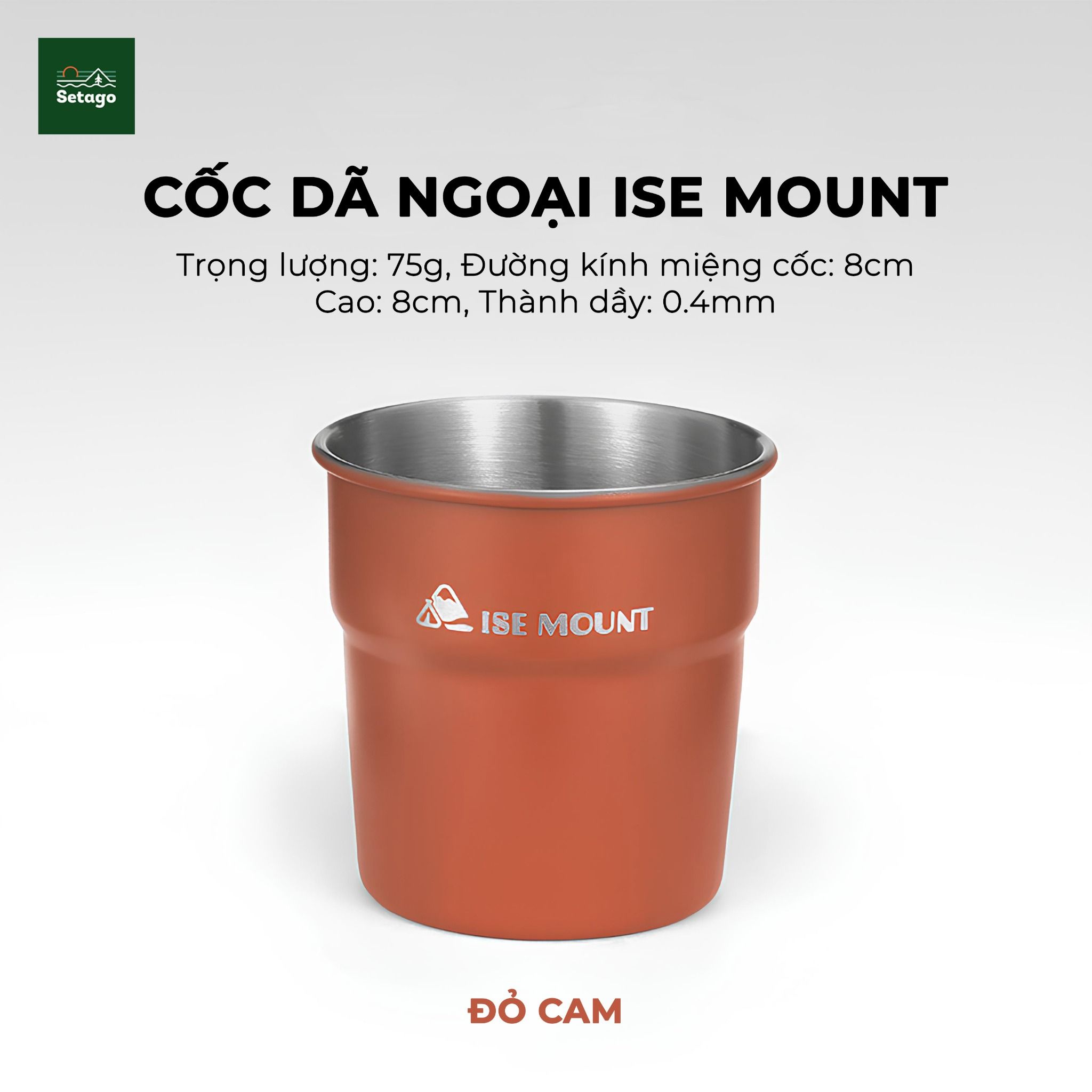  Cốc inox dã ngoại, cắm trại xinh xắn, dày dặn, nhiều màu sắc và có thể xếp chồng phù hợp cho gia đình, nhóm bạn 