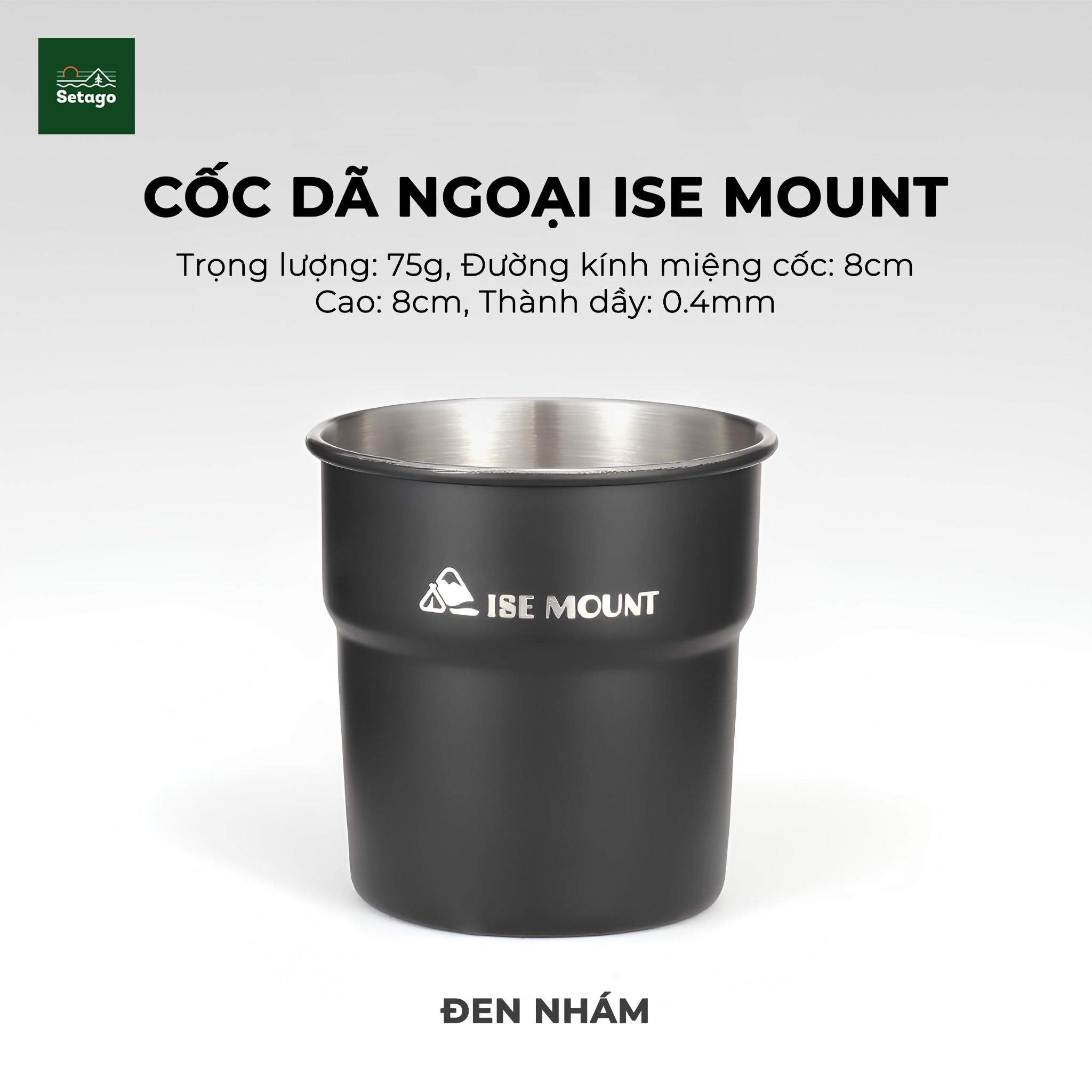  Cốc inox dã ngoại, cắm trại xinh xắn, dày dặn, nhiều màu sắc và có thể xếp chồng phù hợp cho gia đình, nhóm bạn 