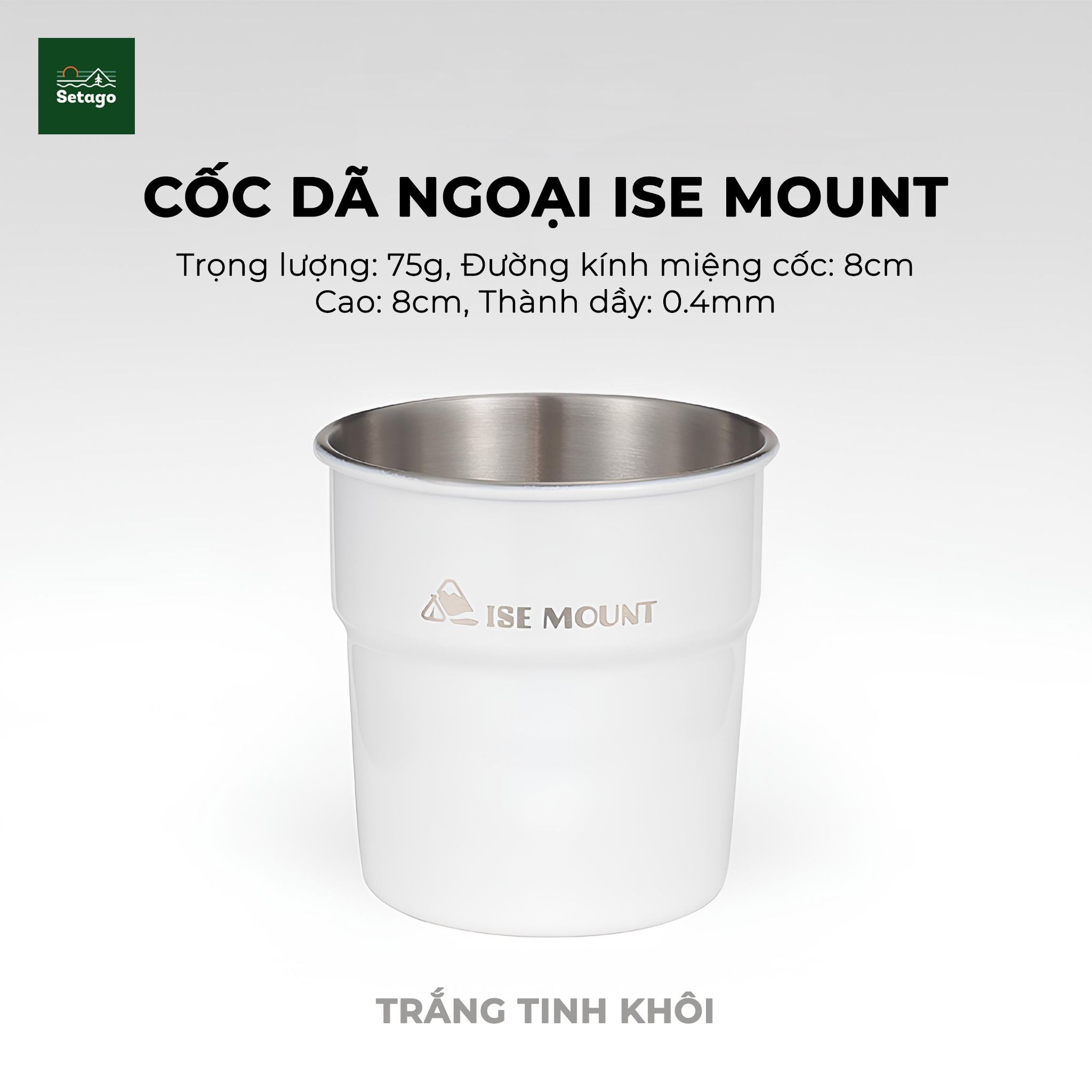  Cốc inox dã ngoại, cắm trại xinh xắn, dày dặn, nhiều màu sắc và có thể xếp chồng phù hợp cho gia đình, nhóm bạn 