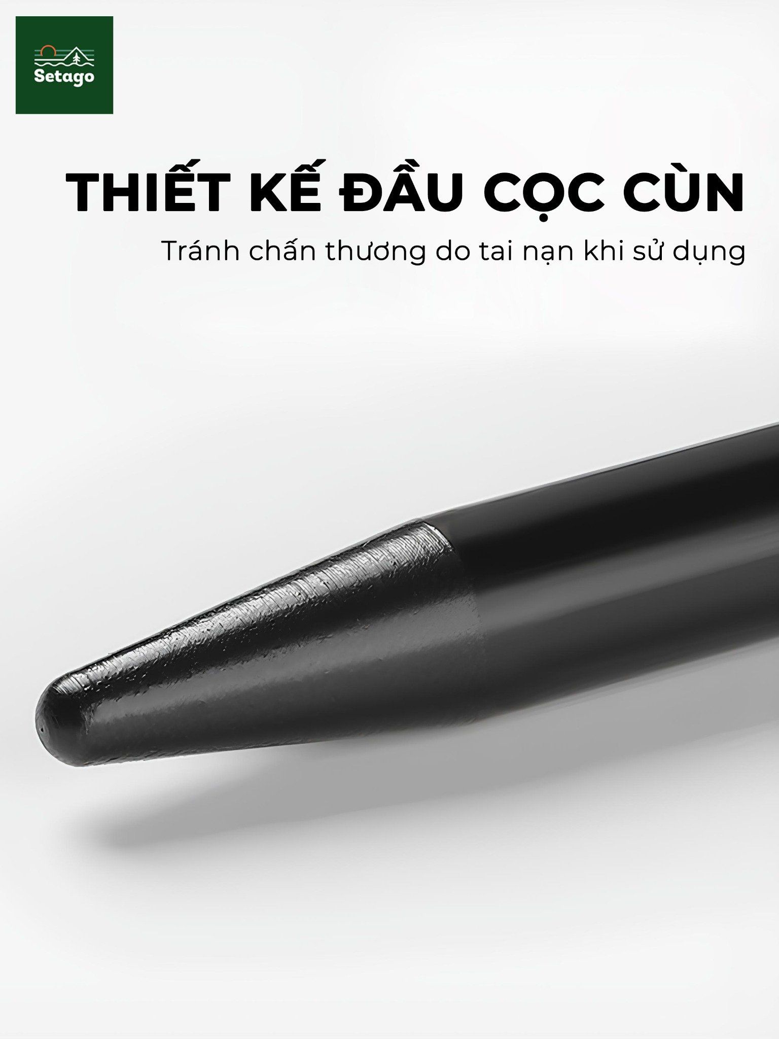  Đinh Cắm Trại, Cọc Neo Lều chuyên dụng loại 30cm màu đen - Đầu bo tròn dùng cho cắm trại, an toàn và bền bỉ, cắm siêu chắc 