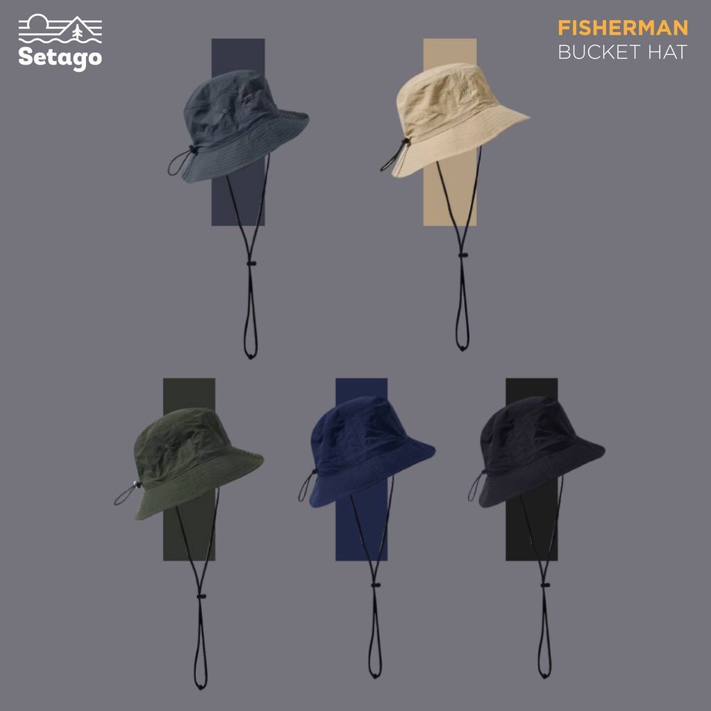  Mũ Fisherman Bucket Hat - Mũ chuẩn chống nước để đi chơi, picnic, cắm trại 