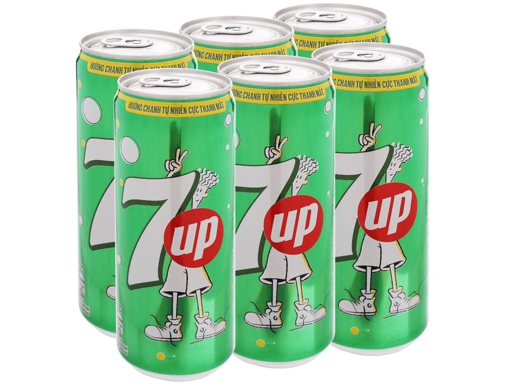 Thùng 7Up lon 320ml vị chanh (320ml/24 lon)