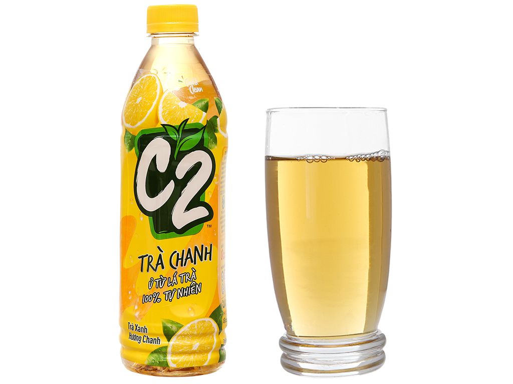 Thùng Trà xanh hương chanh C2 455ml ( 455ml/24 chai)