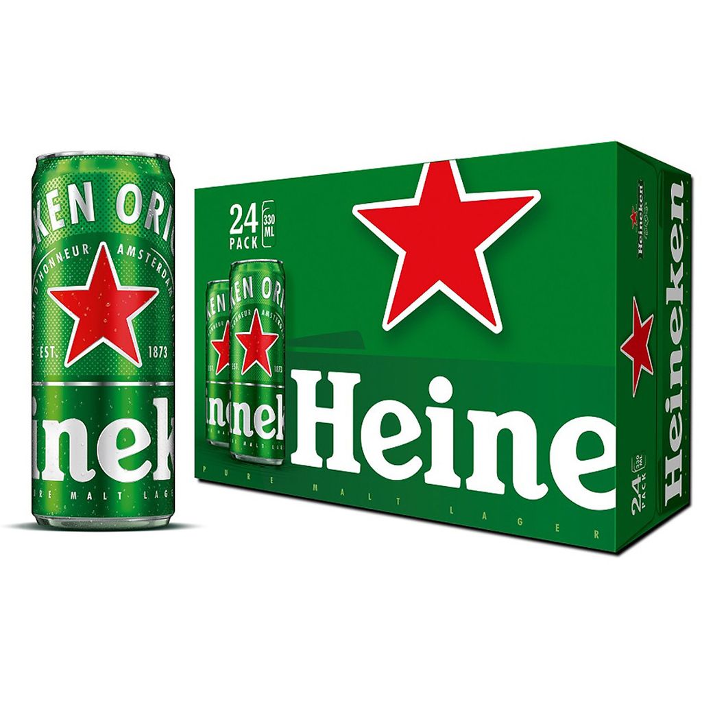 Thùng Bia Heineken 24 lon thường (330ml/ lon)