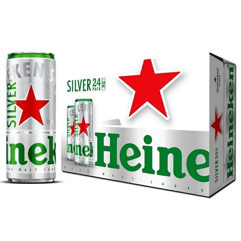 Thùng Bia Heineken Sivler 24 lon cao (330ml/ lon)