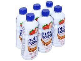 Thùng Nước uống sữa trái cây Nutriboots vị dâu       ( 297ml/24 chai)
