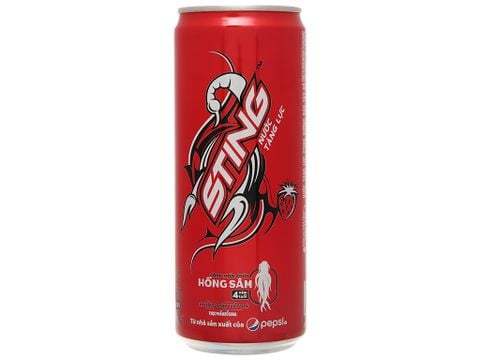 Thùng nước tăng lực Sting hương dâu lon 320ml (320ml/24 lon)