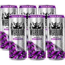 Thùng nước tăng lực Warrior vị nho lon ( 325ml/24 lon)