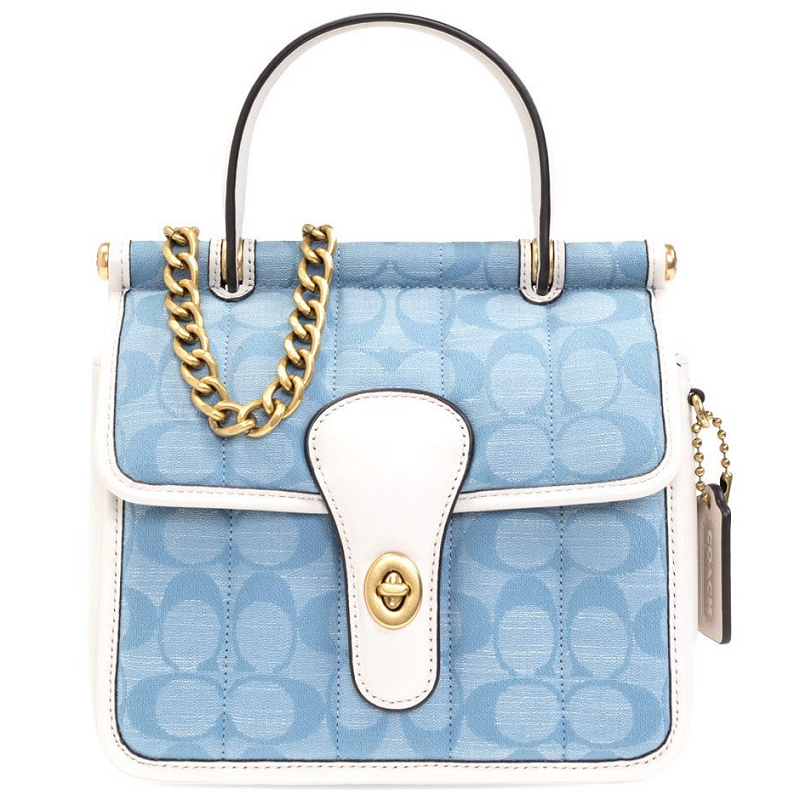 Túi Coach Willis Top Handle 18 In Signature Chambray With C4704 B4SUX