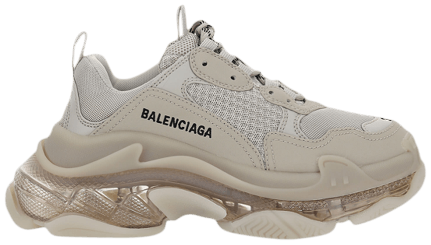 BALENCIAGA TRIPLE S CLEAR SOLE IN GREY ĐẾ TRONG SoHo Sneaker