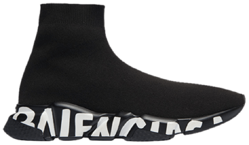 Balenciaga Speed 20 Black White Logo Womens  645420W2DBT1090  US