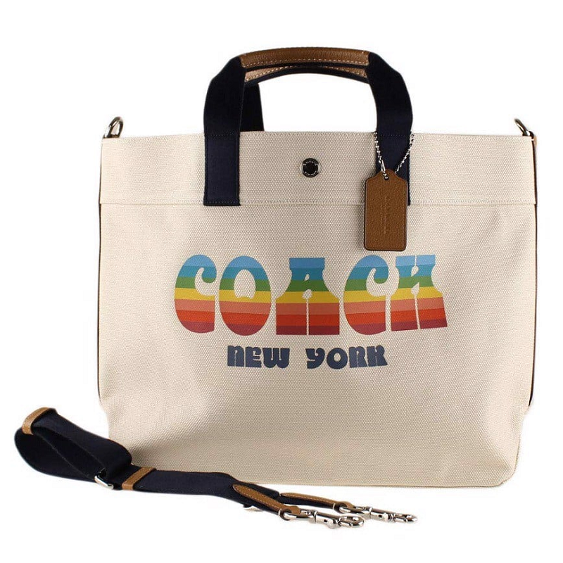 Túi Coach Extra Large Canvas Rainbow Tote Bag Chalk Coach F72848 – Hệ thống  phân phối Air Jordan chính hãng